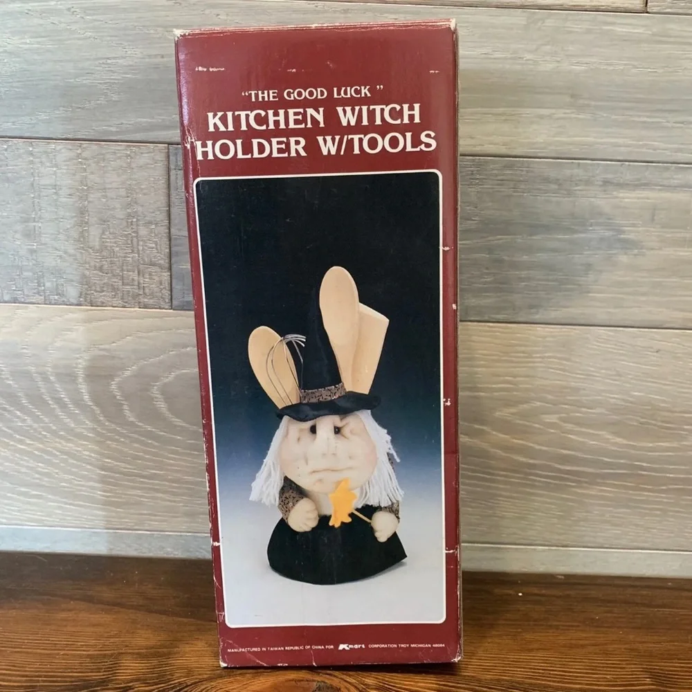 NOS Good Luck Kitchen‎ Witch Holder with Tools